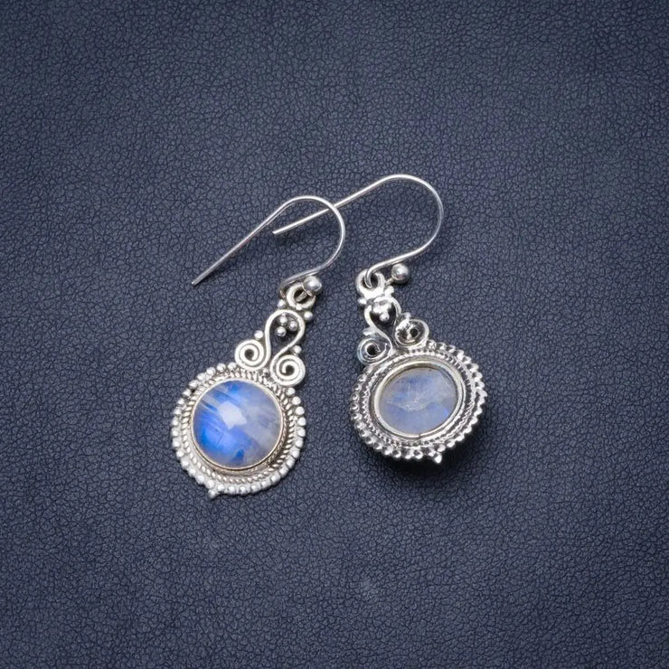 Boucles d'Oreilles Elegantes en Argent avec Pierre de Lune "Paisibles" | Bijoux Chakra