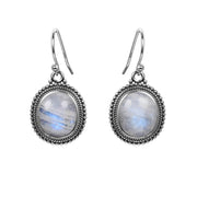 Boucles d'Oreilles Safeguard en Pierre de Lune | Bijoux Chakra