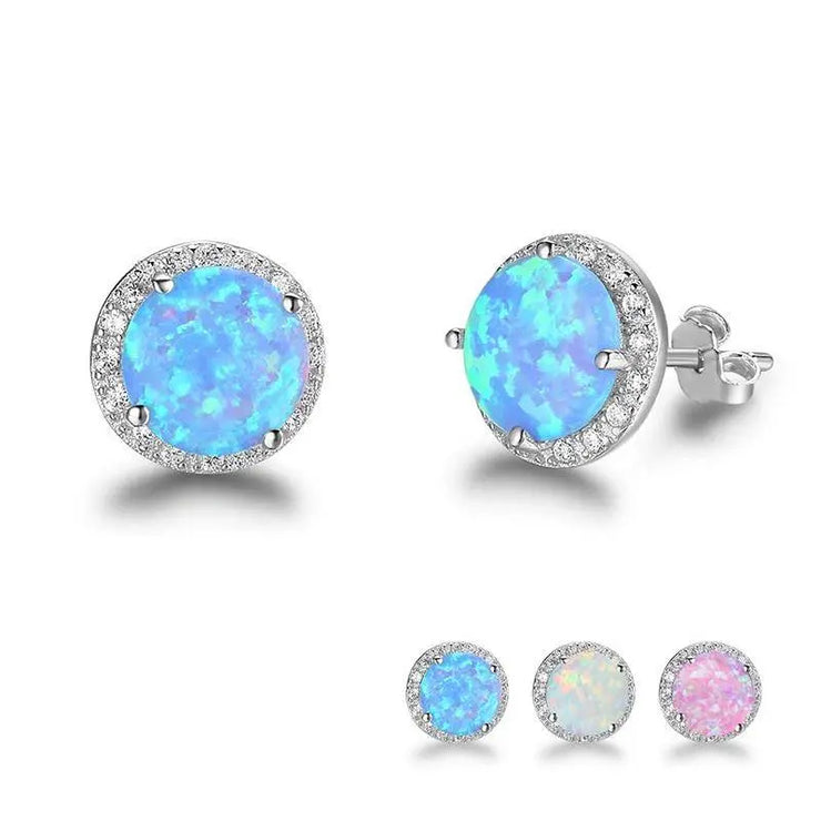 Boucles d'Oreilles en Argent et Opale "Clarté de Pleine Lune" | Bijoux Chakra