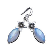 Boucles d'Oreilles Éclatantes ornées de Pierre de Lune "Miroirs" | Bijoux Chakra