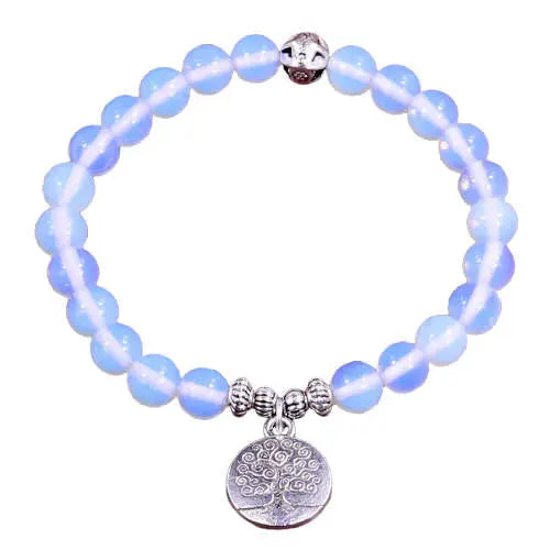 Bracelet Spirituel "Vie" en Pierre de Lune Bouddhiste | Bijoux Chakra