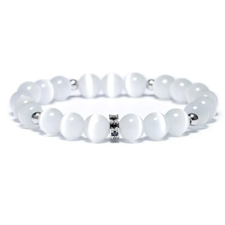 Bracelet « Mani » en Pierres de Lune Sphériques | Bijoux Chakra