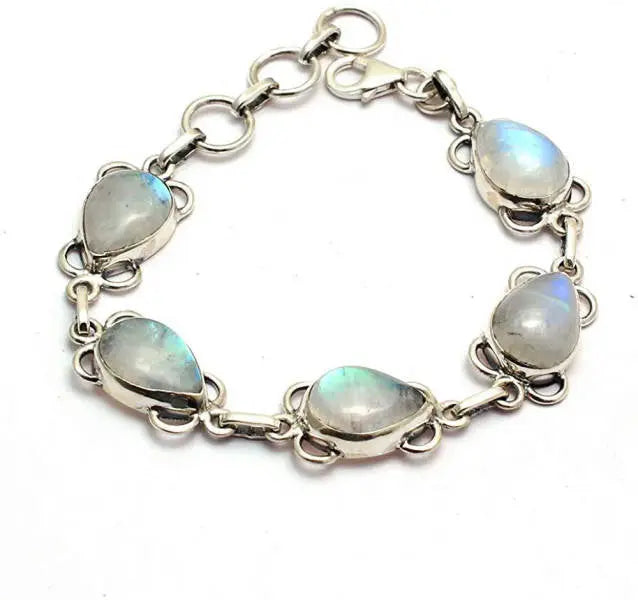 Bracelet Éblouissant en Pierre de Lune "Lagon" | Bijoux Chakra