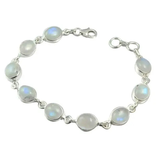 Bracelet Élégant en Pierre de Lune Volumineuse "Athys" | Bijoux Chakra