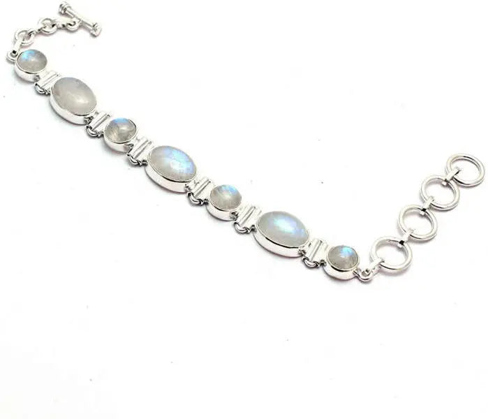 Bracelet Envoûtant "Felicia" en Pierre de Lune Oeil de Chat | Bijoux Chakra