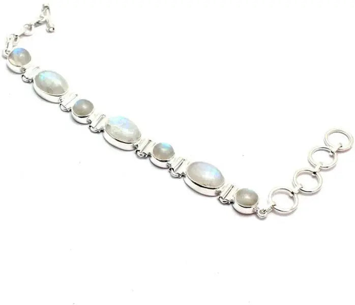 Bracelet authentique en Pierre de Lune "Océane" | Bijoux Chakra