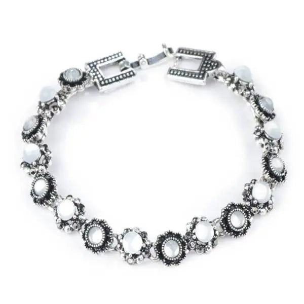 Bracelet Vintage avec Pierre de Lune Ronde | Bijoux Chakra
