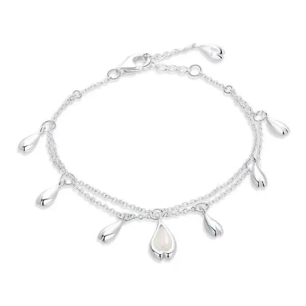 Bracelet élégant en tresse agrémenté de Pierre de Lune "Varna" | Bijoux Chakra