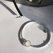 Bracelet en Argent Éclatant avec Pierre de Lune ''Crystal'' | Bijoux Chakra