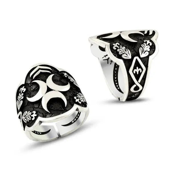 Chevalière en Argent "Chevaleresque" avec Pierre de Lune | Bijoux Chakra