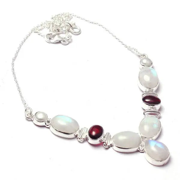 Collier en Argent Éclatant avec Pierre de Lune "Luna" | Bijoux Chakra