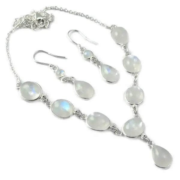 Collier "Kanta" en Argent avec Pierre de Lune Éclatante | Bijoux Chakra