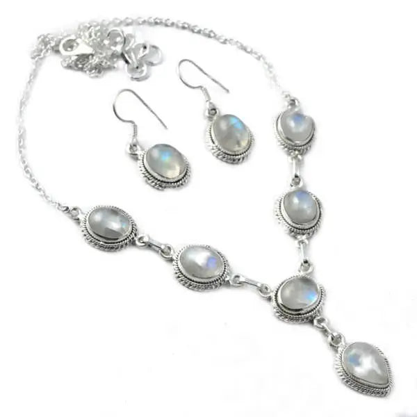 Collier Éblouissant "Athéna" avec Pierre de Lune Ovale | Bijoux Chakra