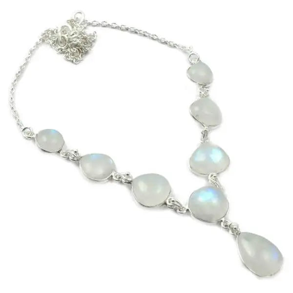Collier Éblouissant de Pierres de Lune "Océan" | Bijoux Chakra