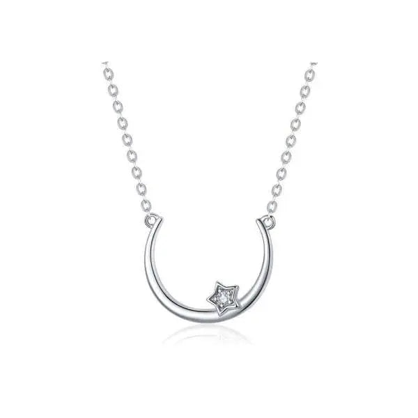 Collier Demi-Lune en Argent "Éclat d'Argent" | Bijoux Chakra