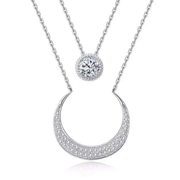 Élégant collier demi-lune "Jumelles" | Bijoux Chakra