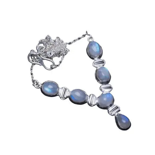 Collier "Lia" en Argent Sterling avec Goutte de Pierre de Lune | Bijoux Chakra