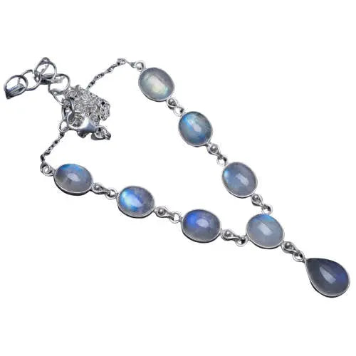 Collier Éclat de Lune « Galaxia » en Goutte de Pierre de Lune | Bijoux Chakra