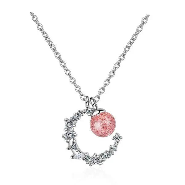 Collier en argent "Rosace" avec pendentif lune | Bijoux Chakra