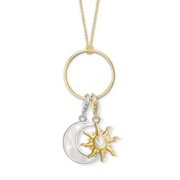 Collier "Dualité Céleste" avec Lune et Soleil | Bijoux Chakra