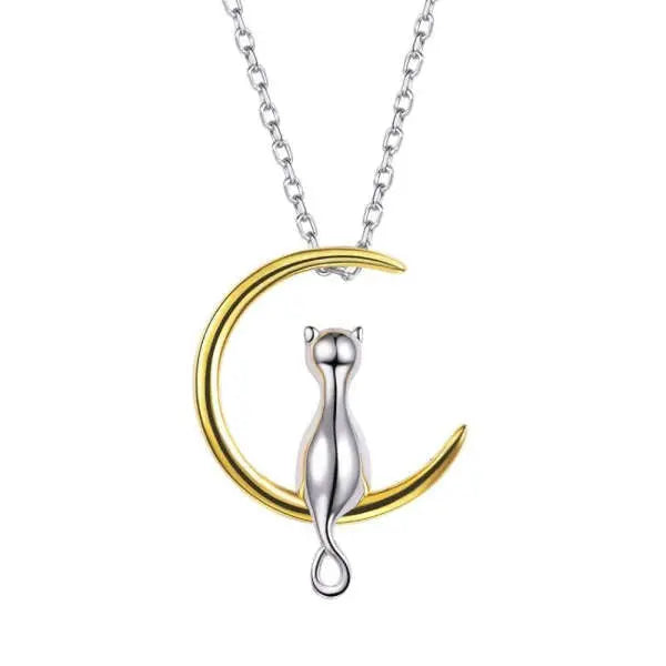 Collier Félin à Pierre de Lune | Bijoux Chakra