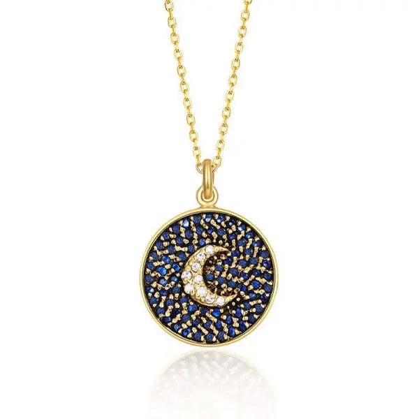 Collier Lune Éblouissant "Nuit Étoilée" | Bijoux Chakra
