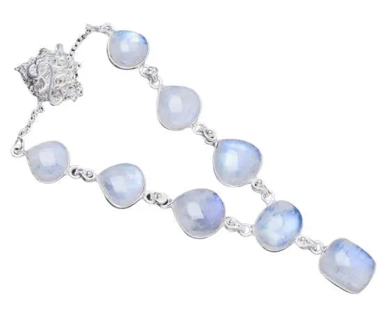 Collier "Tia" envoûtant avec pierre de lune et motif de Lune | Bijoux Chakra