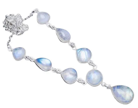 Collier Ganesha en Pierre de Lune Polie | Bijoux Chakra