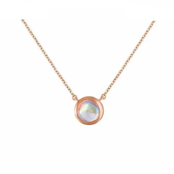 Collier en Or Éclatant avec Pierre de Lune "Protée" | Bijoux Chakra