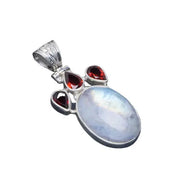 Pendentif argenté envoûtant avec Pierre de Lune "Orphée" | Bijoux Chakra