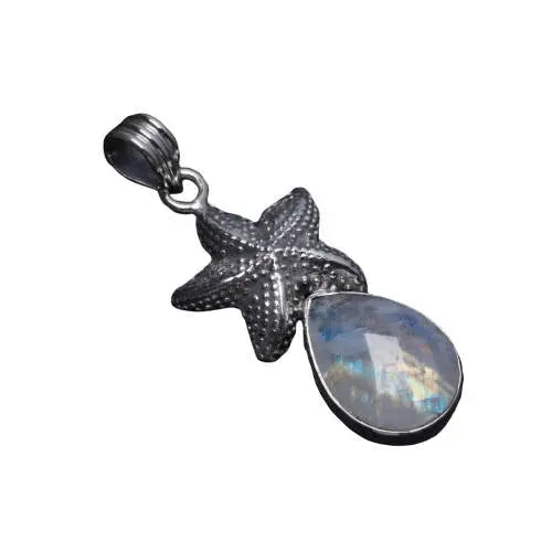 Éclatante étoile en Pierre de Lune - Pendentif "Orithye" | Bijoux Chakra