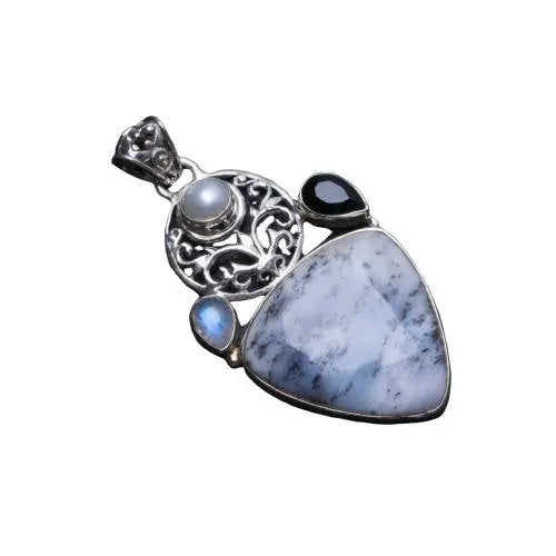 Charmant Pendentif "Solène" en Opale Pierre de Lune | Bijoux Chakra