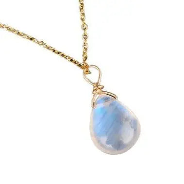 Pendentif Or Éclatant avec Pierre de Lune "Larme de Luna" | Bijoux Chakra