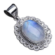 Pendentif élégant à Pierre de Lune ovale "Atlantide" | Bijoux Chakra