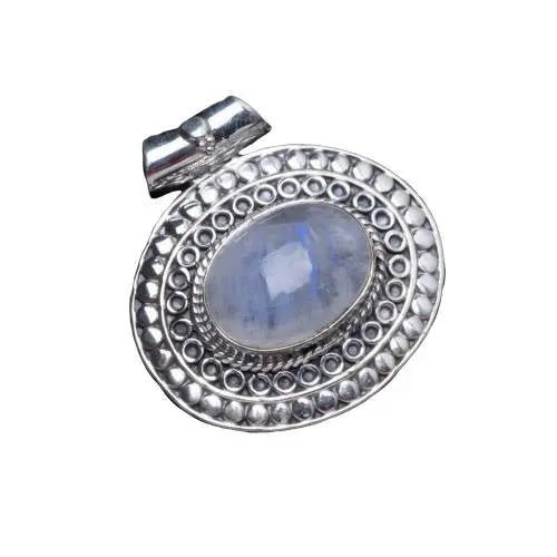 Pendentif Éblouissant en Pierre de Lune Arc-en-Ciel "Peri" | Bijoux Chakra