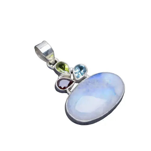 Pendentif Éclatant en Pierre de Lune "Hédoné" | Bijoux Chakra