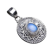 Pendentif Éclatant en Pierre de Lune "Bouclier de Sagesse" | Bijoux Chakra