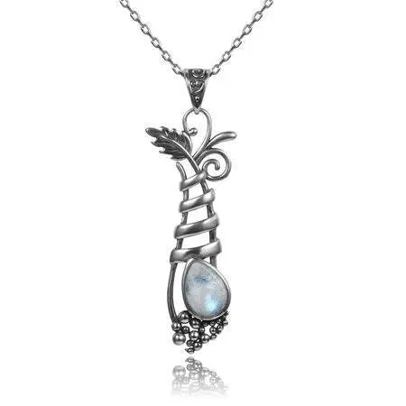 Pendentif féminin envoûtant "Liane" avec Pierre de Lune | Bijoux Chakra