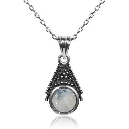 Pendentif Écume en Goutte de Pierre de Lune | Bijoux Chakra