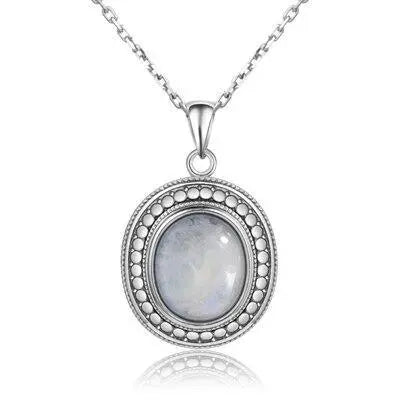 Pendentif « Esper » en Cabochon de Pierre de Lune Envoûtante | Bijoux Chakra