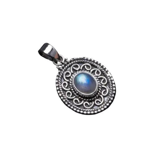 Pendentif Éblouissant en Pierre de Lune Arc-en-Ciel "Skanda" | Bijoux Chakra