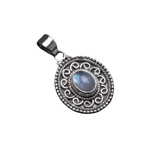 Pendentif "Uma" en Pierre de Lune Cabochon Élégant | Bijoux Chakra