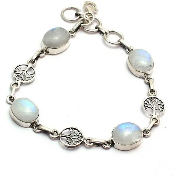 Bracelet en Pierre de Lune Adulaire "Ilargi" Éblouissant | Bijoux Chakra