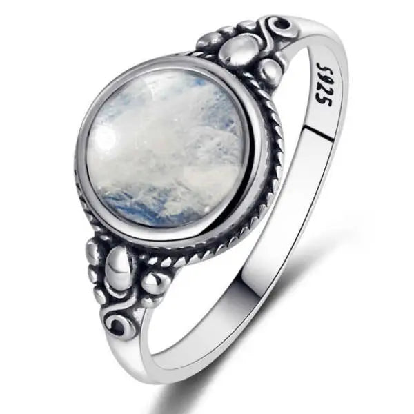 Bague Argent avec Pierre de Lune "Raffinement" | Bijoux Chakra