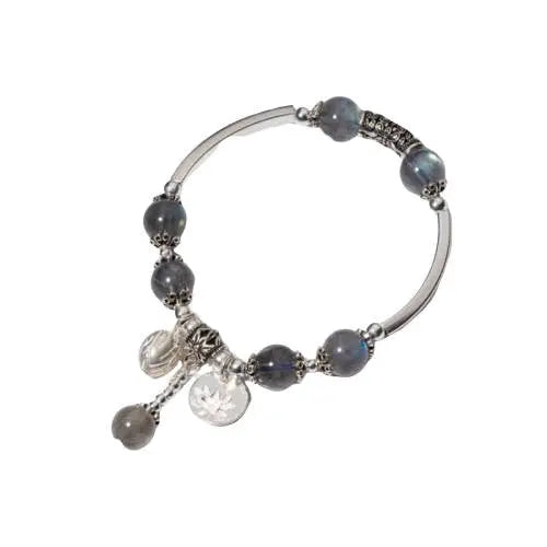 Bracelet Éclatant « Eos » en Pierre de Lune Blanche | Bijoux Chakra