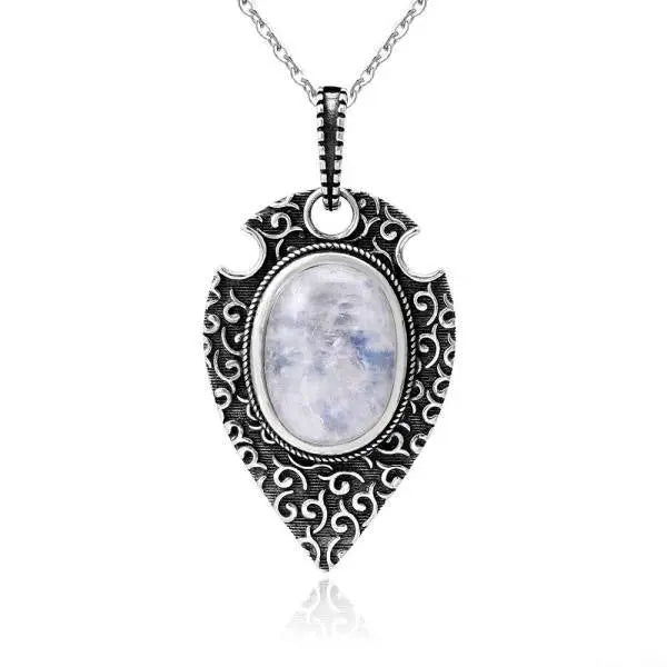 Pendentif de Pierre de Lune "Élégance Bohème" | Bijoux Chakra