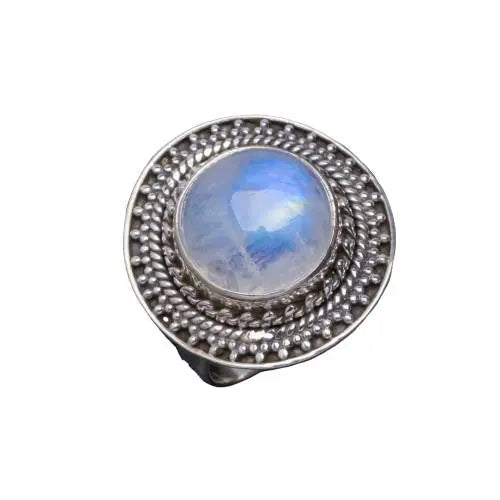Bague authentique ''Caliban'' en pierre de lune véritabler | Bijoux Chakra