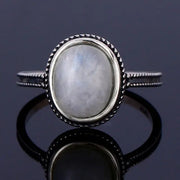 Bague Éclatante en Argent avec Pierre de Lune "Sensualité Éternelle" | Bijoux Chakra
