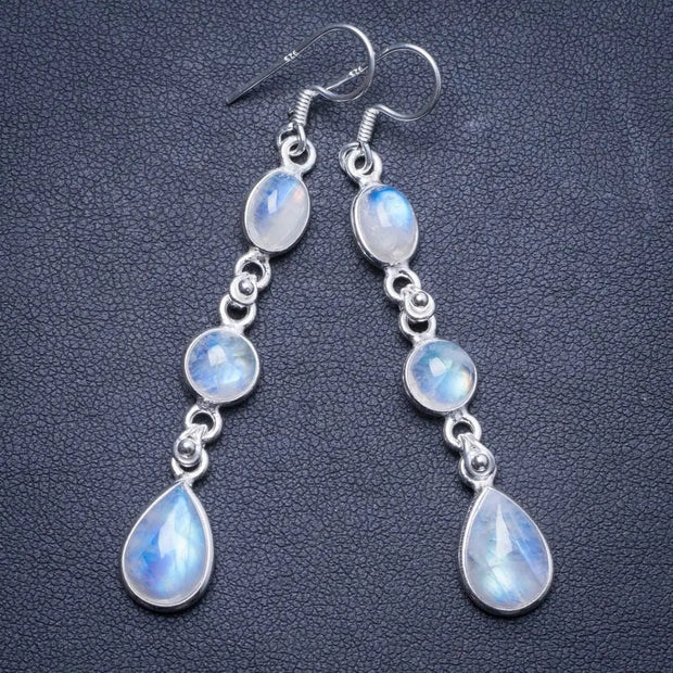 Boucles d'Oreilles Élégantes en Pierre de Lune "Athéna" | Bijoux Chakra