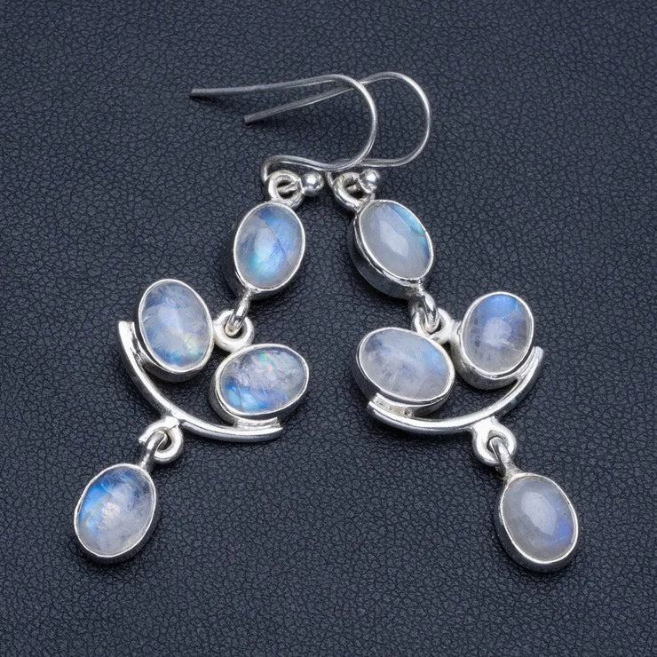 Boucles d'oreilles pendantes Pierre de Lune « Éclat Galactique » | Bijoux Chakra